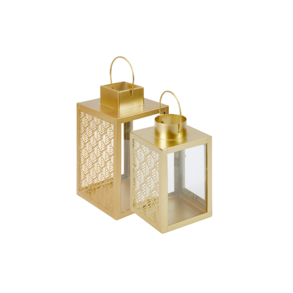 Metall Laterne in Gold