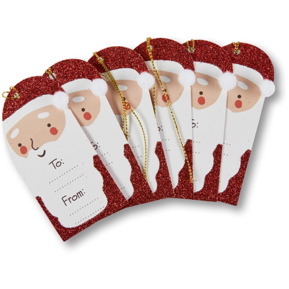 Geschenkanhaenger im Weihnachtsmanndesign