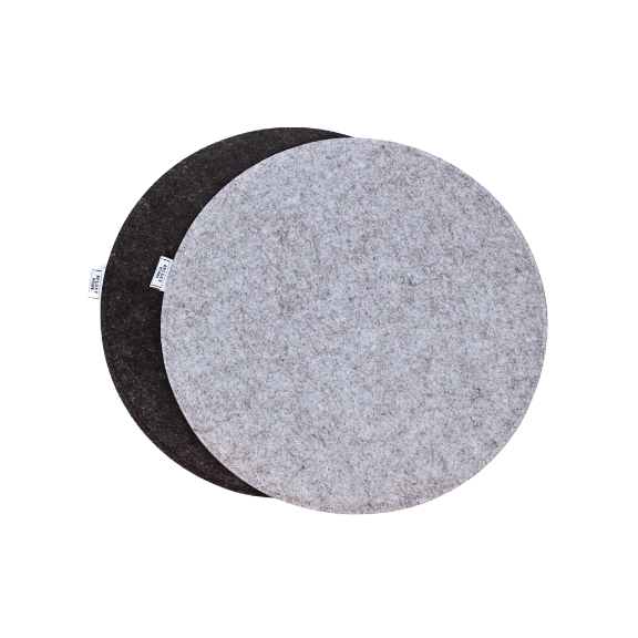2 Filz Sitzkissen 35cm rund