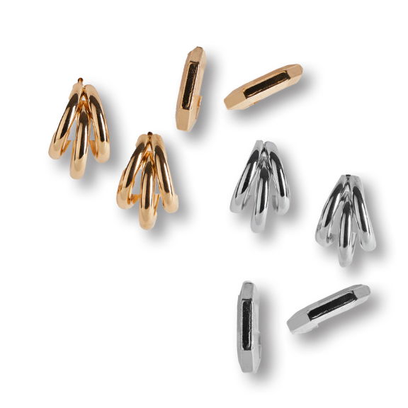 Silberne und goldene Damen Ohrringe