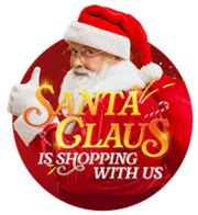 Santa Claus is shopping with us