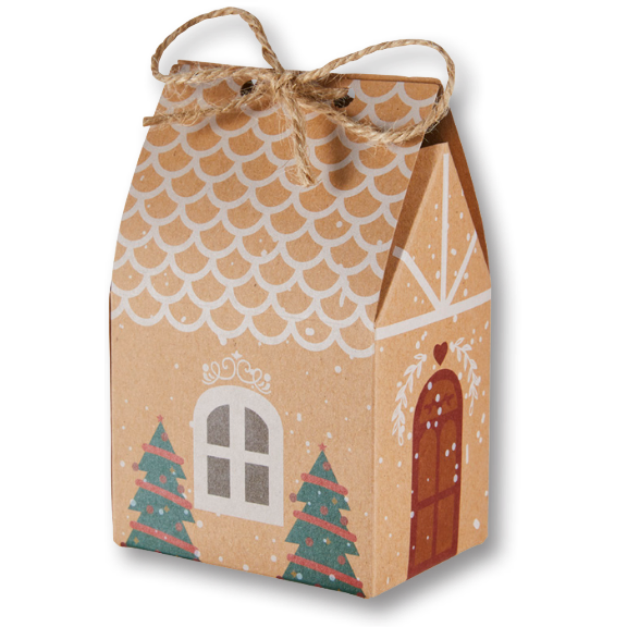 Faltbox Geschenkverpackung in Form eines Hauses