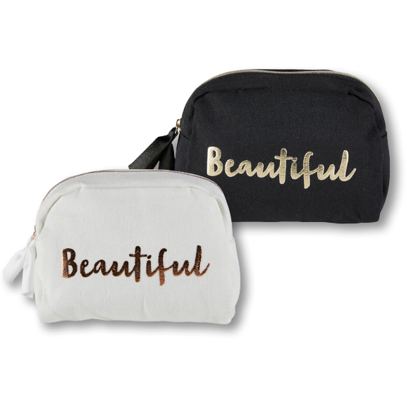 Schwarzer und weißer Kulturbeutel 