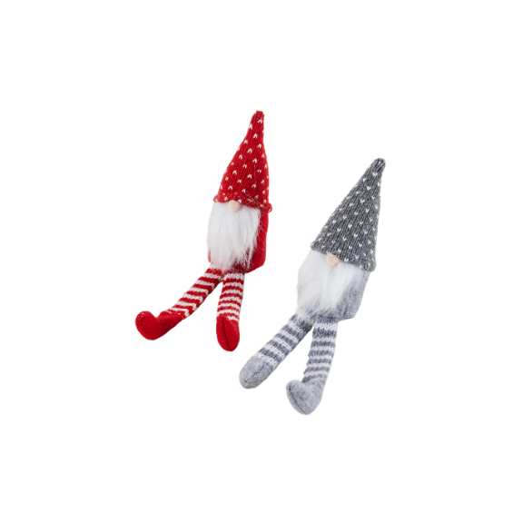 2 Santa Kantenhocker in Rot und Grau