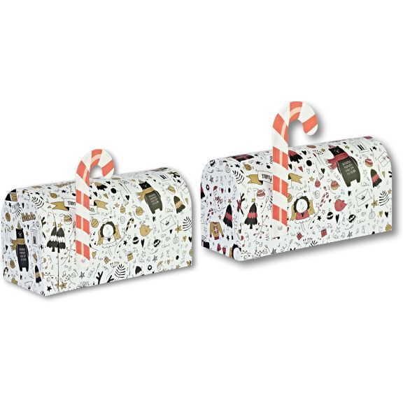 Weihnachtliche Geschenkbox-Briefkästen von Simone Abelmann