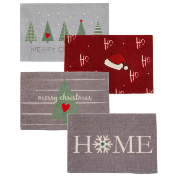 4 unterschiedliche Türmatten