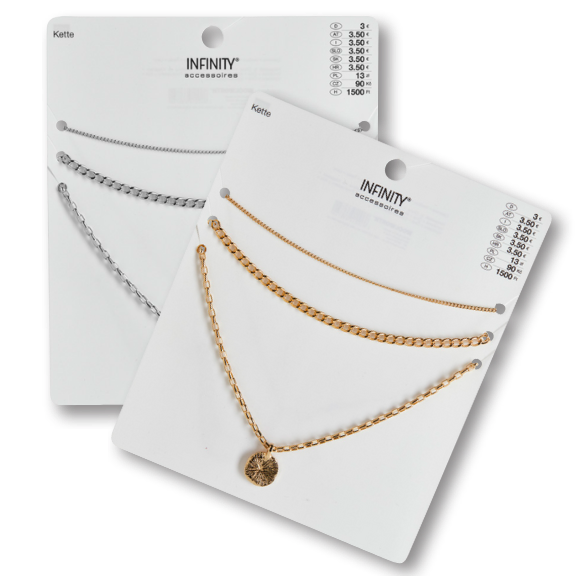 Damen Kette in 2 verschiedenen Farben 