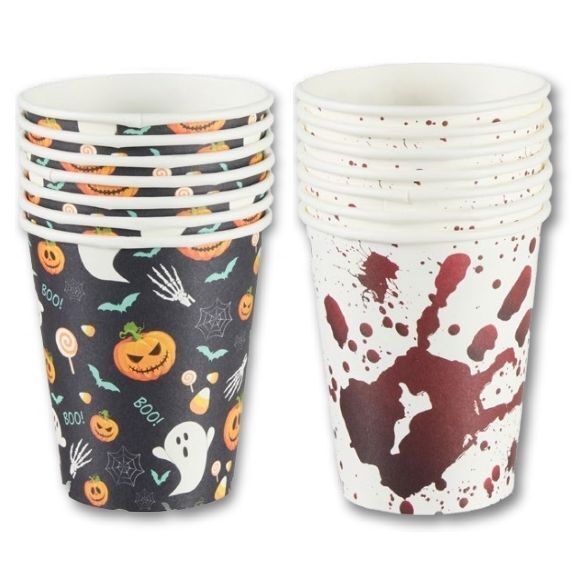 2 unterschiedliche Designs Pappbecher