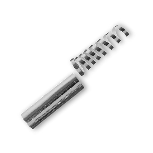 Silberne Silvester Luftschlangen