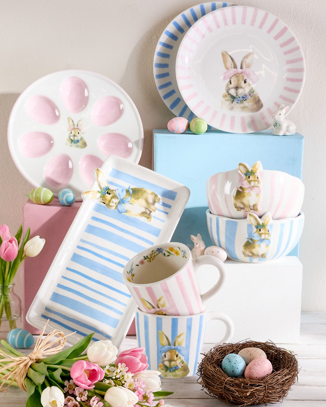 🐰🌸 Osterstimmung für dein Zuhause! 🌸🐰 Zarte Pastellfarben, niedliche Hasen und liebevolle Details –…