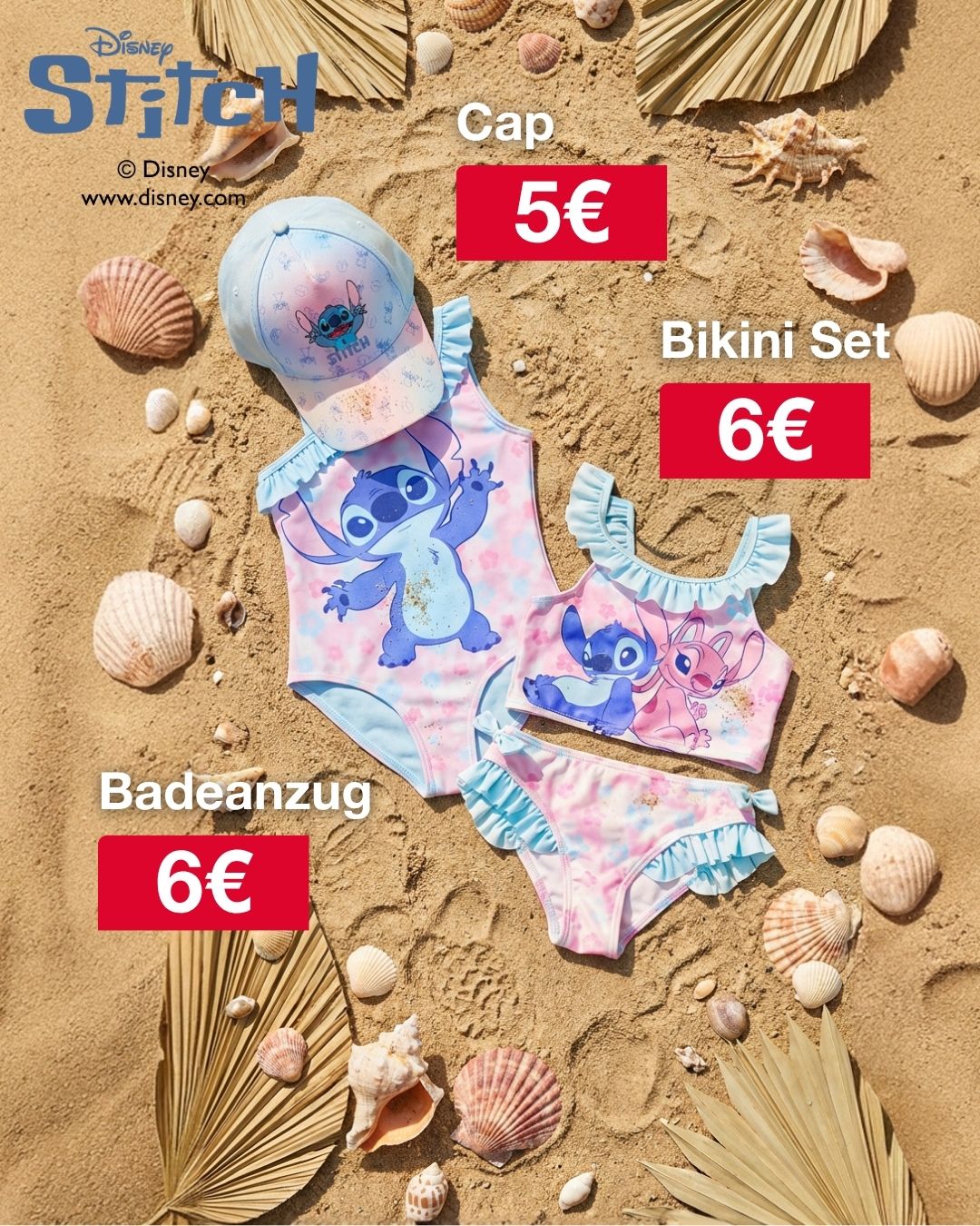 🌺🐚 Sommerträume mit Stitch! 🐚🌺 Die süße Stitch Bademode bringt Farbe und Spaß in jeden Strandtag!&hellip;