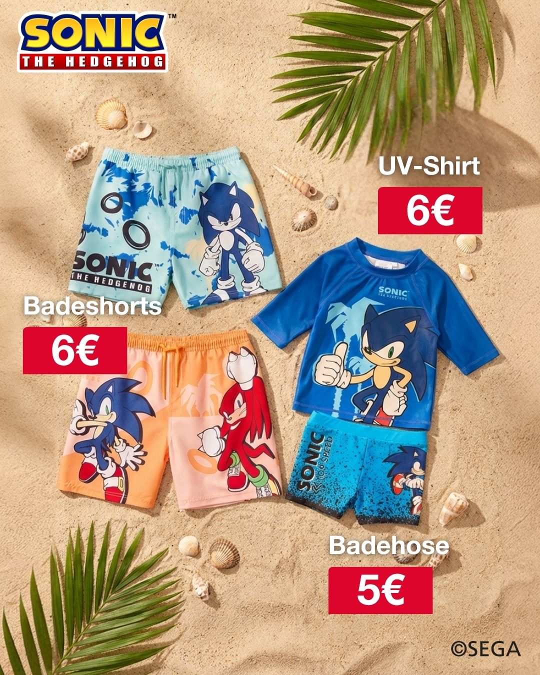 🍍🌊 Bereit für jedes Sommerabenteuer! 🌊🍍 Mit der coolen „Sonic the Hedgehog“ Bademode wird jeder Tag&hellip;