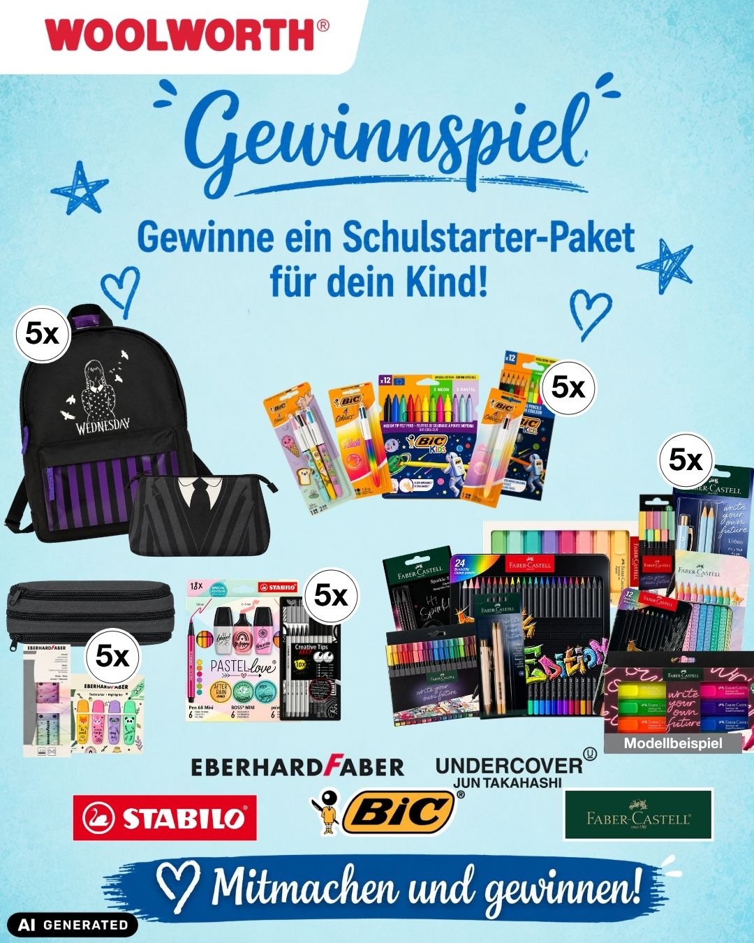 GEWINNE EIN SCHULSTARTER-PAKET VON WOOLWORTH! 🎒✨ Der Schulstart steht vor der Tür, und wir möchten&hellip;