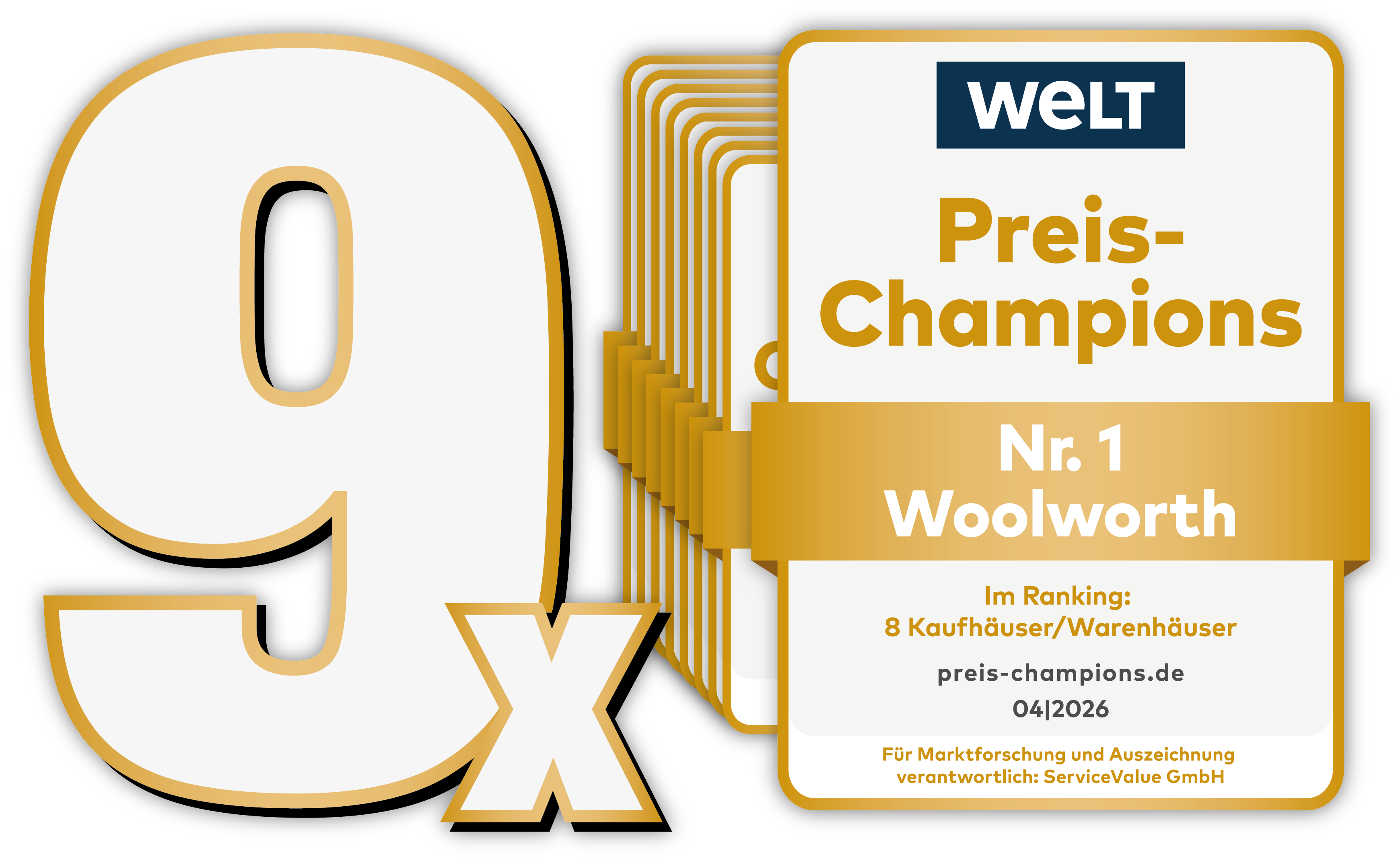 9x Preis-Champion